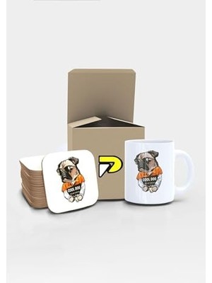Tech Butiq Suçlu Köpek Tasarımlı Baskılı Kupa Bardak Seti, Eğlenceli Özel Hediye Mug