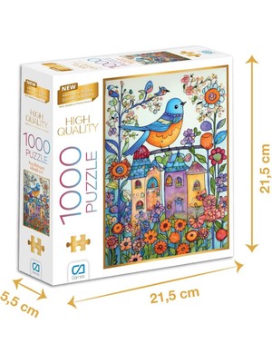 Tech Butiq Kuş Bahçesi 1000 Parça 2,2mm Kalınlık 48X68CM Profesyonel Hobi Puzzle Yapboz Serisi