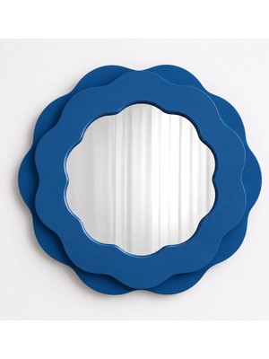 Ortakçı Design Echo Deco Bloom – Modern Dalgalı Çerçeve Ayna | Dekoratif Mdf Ayna 90 x 90 cm