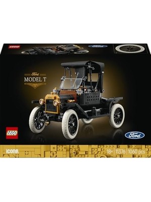 Tech Butiq Model T 11376 - Yetişkinler Için Açılan Kumaş Tavan, Iki Parçalı Ön Cam ve Tek Yolcu Kapısı Içeren Klasik Yaratıcı Dekoratif Otomobil Modeli Yapım Seti, Hediye Fikri (1060 Parça)