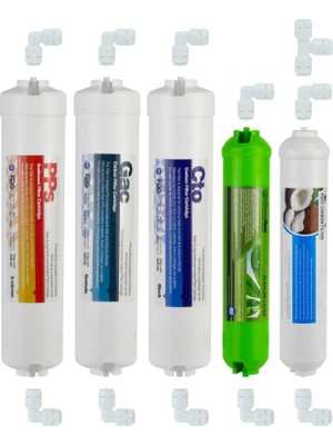 Su Arıtma Cihazı Filtresi 5'li Set Paket Aşama Membransız