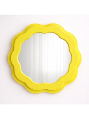 Ortakçı Design Ripple – Çift Katmanlı Dalgalı Çerçeve Ayna | Dekoratif Mdf Ayna 80 x 80 cm