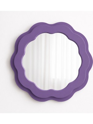 Ortakçı Design Echo Deco Ripple – Çift Katmanlı Dalgalı Çerçeve Ayna | Dekoratif Mdf Ayna 80 x 80 cm
