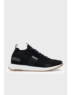 Boss Erkek Marka Logolu Rahat Taban Bağıcıklı Siyah1 Sneaker 50498245-014