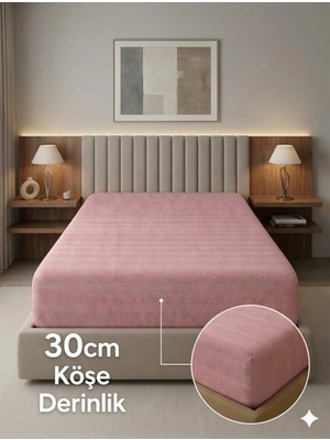 Miabella Home %100 Pamuk Armürlü Çift Kişilik Lastikli Çarşaf Fitted Yumuşak Dokulu Tek Kişilik Lastikli Çarşaf
