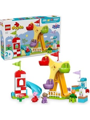 Tech Butiq Lunapark 10453-2 Yaş ve Üzeri Kız ve Erkek Çocuklar Için Dönme Dolap, Kaydırak, Meyve Suyu Barı ve Köpek ve Kedi Dahil 3 Figür Içeren Yaratıcı Oyuncak Yapım Seti (53 Parça)