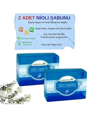 Tech Butiq Doğal Nioli Sabunu 140 gr x 2 Adet Tüm Cilt Tipleri Için Kötü Koku ve Kaşıntı Karşıtı Nioli Yağı Sabunu