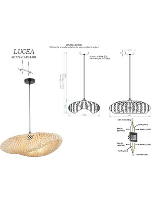 Tech Butiq Marene 07 Büyük Boy 70'lik Bamboo Tekli, Doğal Ahşap