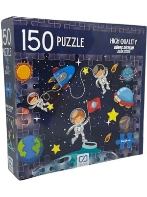 Tech Butiq 150 Parça Canlı Desenli 34X24CM Çocuk Puzzle Yapboz Serisi (Uzay)
