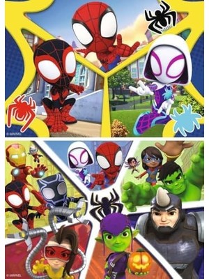 Tech Butiq , 2 * 24P Puzzle Spidey, Çocuk Puzzle
