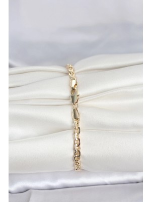 Renas Store cm 14K Gold Renk Zincir Model Kadın Bileklik
