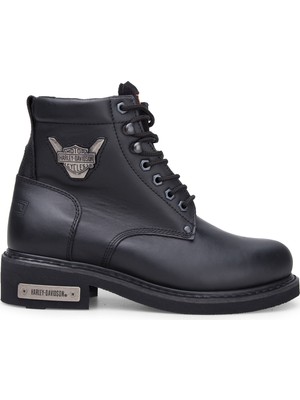 Harley Davidson Gıbson Siyah Deri Erkek Bot Bağcıklı Kışlık ve Su Geçirmez Özellikte 025M100109