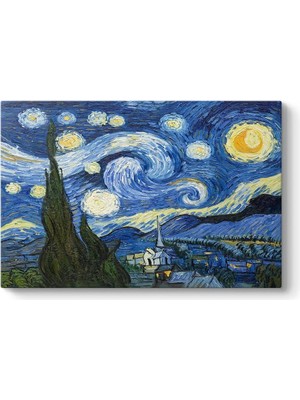 Tech Butiq Vincent - Yıldızlı Gece Tablosu 45 x 30