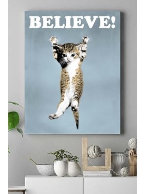 Tech Butiq (PSTER15331) Cat Hayvan Kanvas Tablo 40 x 60