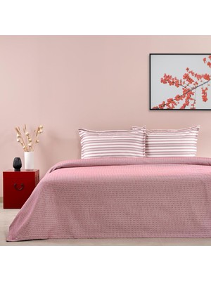 Tech Butiq Taç DÜZ%100 Pamuk Pike Takımı, Bordo, Çift Kişilik (Çok Amaçlı Örtü: 200X230 Cm/çarşaf: 240X260 cm / 2 Adet Yastık Kılıfı: 50X70 Cm)