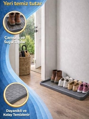 Tech Butiq Beylini Çok Amaçlı Ayakkabı Tepsisi Dolap Içi Düzenleyici Su Çamur Kir Geçirmez Dayanıklı Organizer 35X70CM
