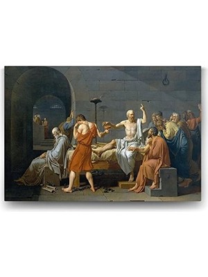 Tech Butiq Jacques Louis David - Sokrates’in Ölümü Tablosu - 90X60CM