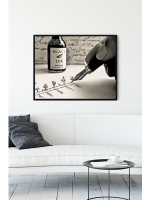 Tech Butiq (PSTER10862) El Yazısı Çerçeveli Tablo (40X50CM)