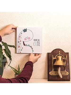 Tech Butiq Tatlı Dinozor Tasarımlı Kanvas Tablo 30X40