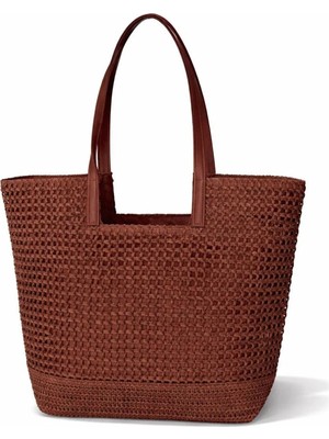 PaminBags Aksesuar Paminbags Büyük Hasır Tote Çanta PMN0011