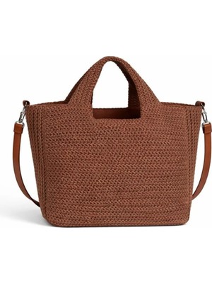 PaminBags Aksesuar Paminbags Askılı Midi Hasır Çanta PMN0013
