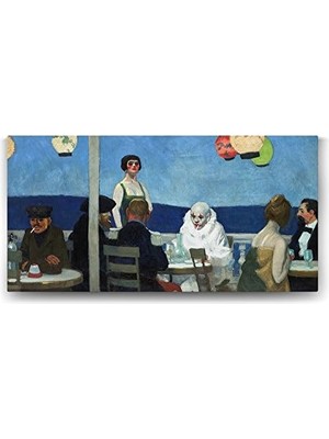 Tech Butiq Edward Hopper - Soir Bleu Tablosu - 140X70CM
