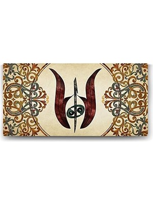 Tech Butiq Laleli ve Vav Tablosu - 100X50CM