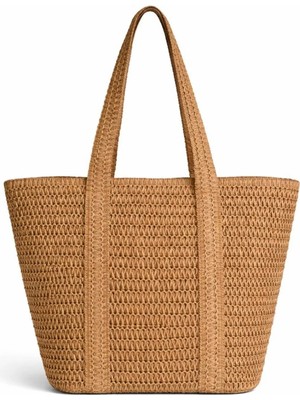 PaminBags Aksesuar Paminbags Hasır Büyük Omuz Çantası PMN0020