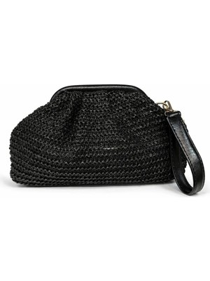 PaminBags Aksesuar Paminbags Deri Garnili Burslu Hasır Çanta PMN007