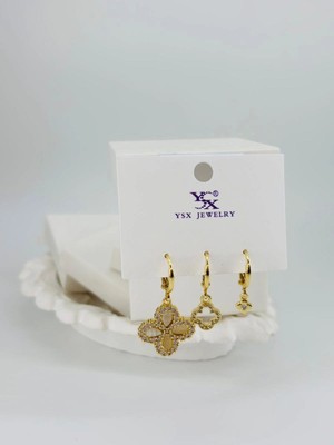 Tedarik Üçlü Kombin Küpe KP00535 Najmaddin