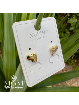 Tedarik Xuping Taşlı Taşsız Kalp Küpe Najmaddin