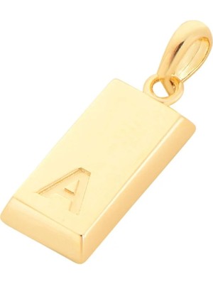 goldkupe 14 Ayar Altın Külçe Harf Kolye Ucu 1,05 gr