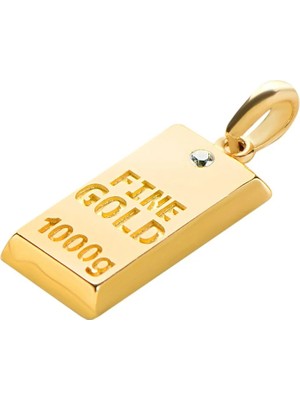 goldkupe 14 Ayar Altın Külçe Fine Gold Kolye Ucu 1,05 gr
