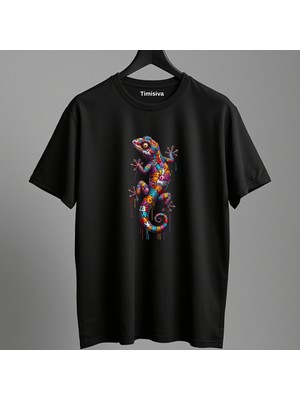 Timisiva Igoana Erkek Kadın Premium Tişört %100 Pamuk Oversize Basic Günlük Şık T-Shirt