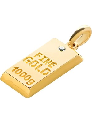 goldkupe 14 Ayar Altın Külçe Fine Gold Kolye Ucu 0,90 gr