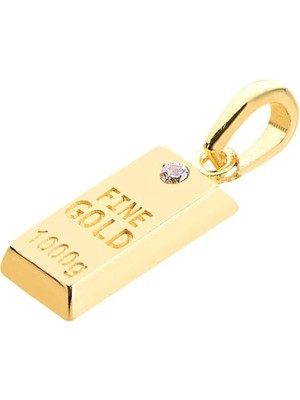 goldkupe 14 Ayar Altın Külçe Fine Gold Kolye Ucu 0,72 gr