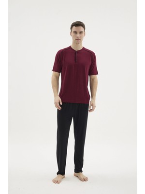 Beruflic Kocabey KKT-26153 Erkek Midi Yaka Pijama Takımı