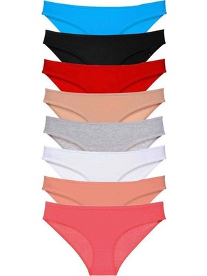 MiraLive 8 Adet Süper Eko Set Likralı Kadın Slip Külot Set 2 M Mudanis