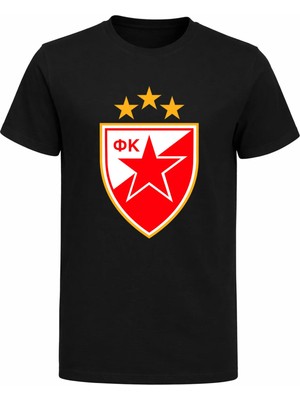Efendioğlu Design Red Star Kızılyıldız Büyük Baskılı Pamuklu 1.sınıf Kalite Çocuk T-Shirt
