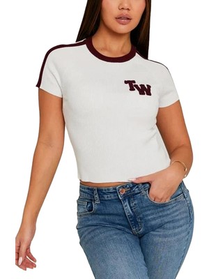 Tally Weijl Kadın T-Shirt - Spuvıshamıa