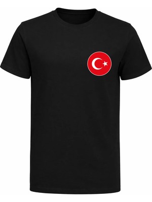 Efendioğlu Design Ay Yıldız Yuvarlak Logo Baskılı Türkiye Dünya Kupası 2026 Baskılı Pamuklu Çocuk T-Shirt