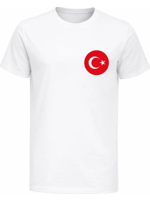 Efendioğlu Design Ay Yıldız Yuvarlak Logo Baskılı Türkiye Dünya Kupası 2026 Baskılı Pamuklu T-Shirt
