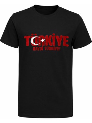 Efendioğlu Design Haydi Türkiye! Dünya Kupası 2026 Türkiye Taraftar Tişörtü Futbol Baskılı Tshirt