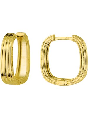 goldkupe 14 Ayar Altın Kare Halka Küpe 6,22 gr