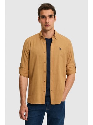 U.S. Polo Assn. Erkek Coconut Uzun Kollu Basic Gömlek 50324660-VR153