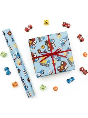 Die Grup 2'li Set - 70X100 cm Eğlenceli Temalı Premium Hediye Paketleme Kağıdı