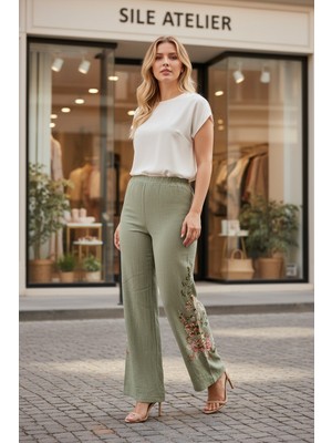 Sile Atelier Sıle Atelıer Nakışlı  Pantolon
