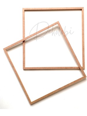 Dekolobi 33 cm MDF Kasnak 2'li Set Makrome Düş Kapanı ve Avize Yapımı İçin Kaliteli Malzeme