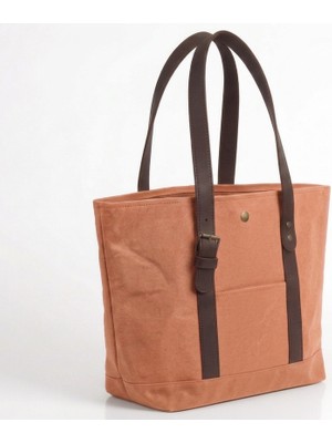 Mandosi Mumlu Kanvas Omuz Çantası - Mıknatıslı, Günlük Kullanım, Ekstra Cepli, Tote Bag - 7256