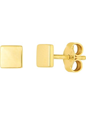 goldkupe 14 Ayar Altın Kare Küpe 0,88 gr